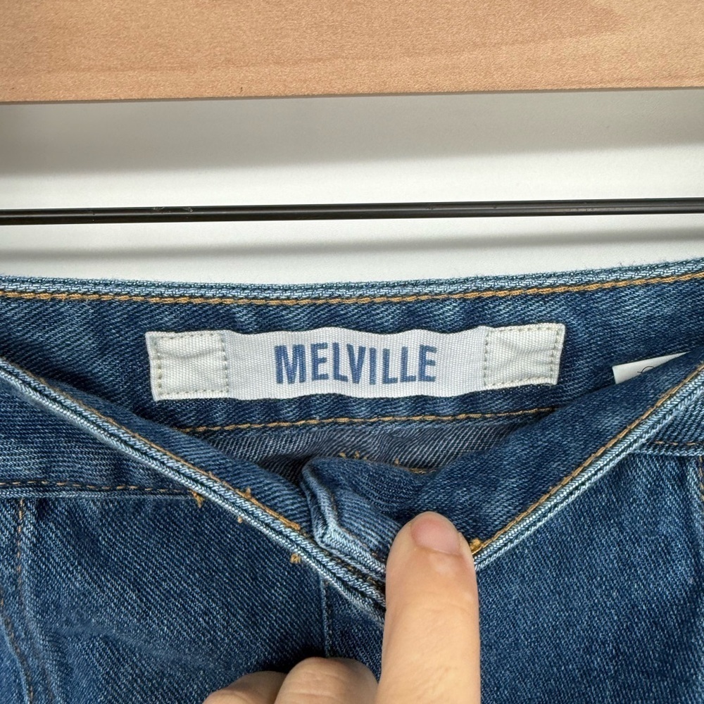Brandy Melville Button Front Denim Mini Skirt Size 29 - Picture 2 of 4